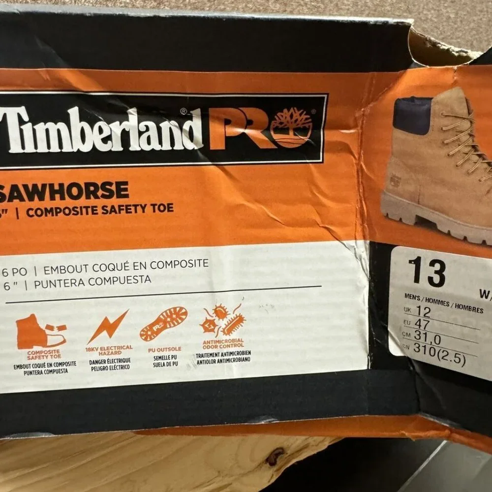Timberland Pro Mens Sawhorse Comp Toe Work Boot Size 13Wide